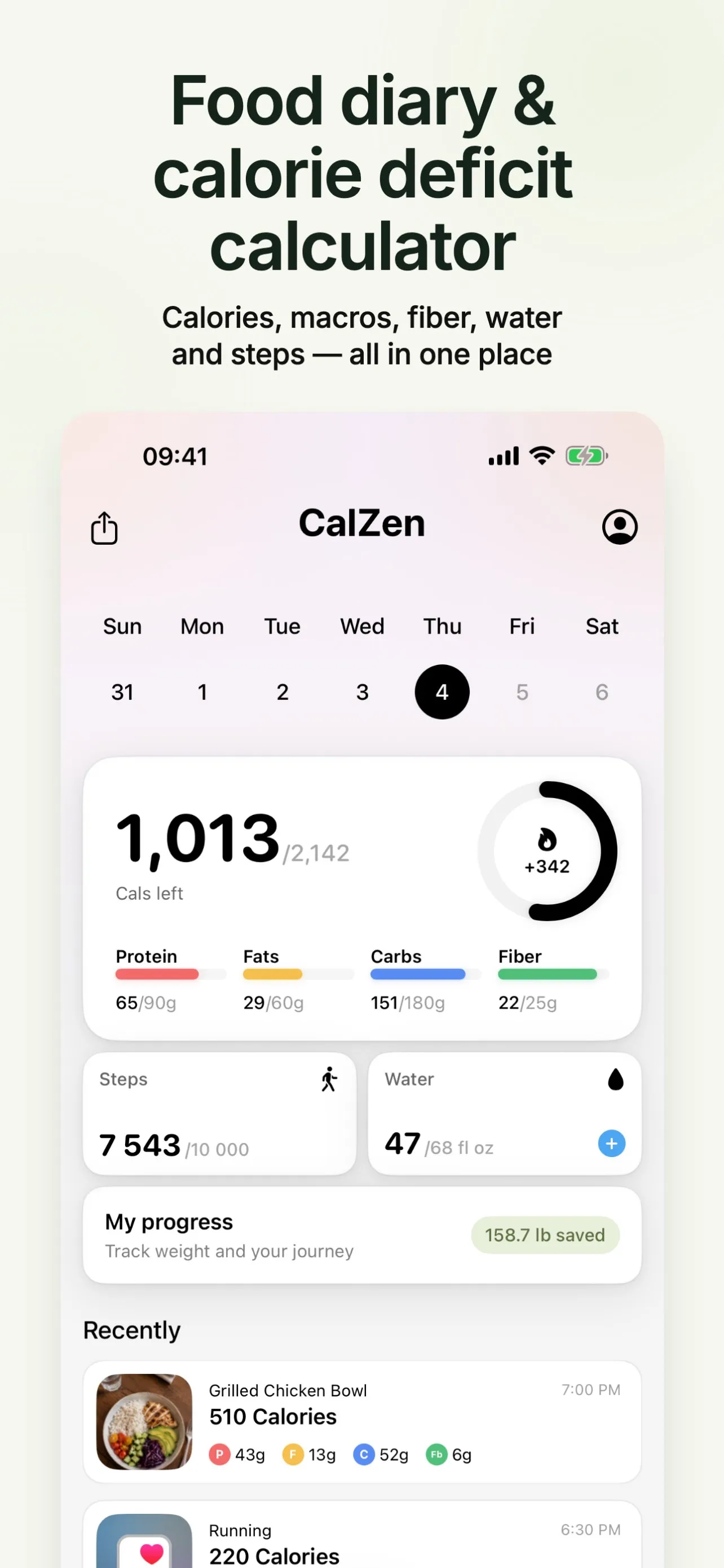 CalZen screenshot 2